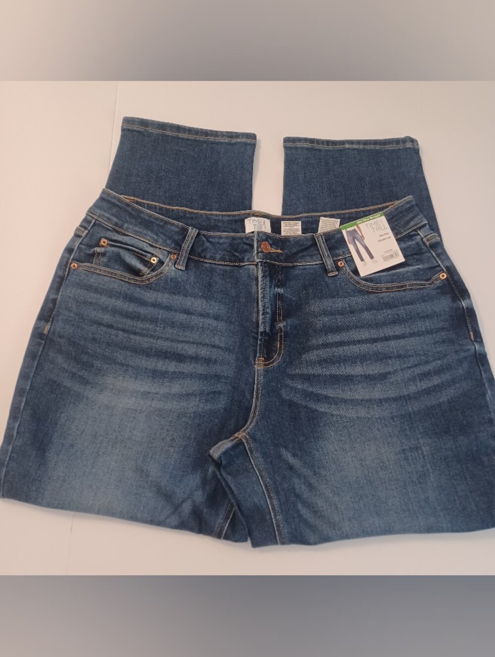 Time And Tru Mid Rise Straight Jeans Sz 18 P SHORT